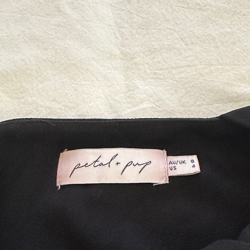 Petal & Pup Hyatt Black Midi Dress - Picture 2 of 4